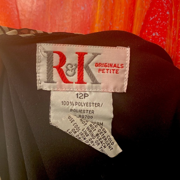 VINTAGE R&K ORIGINALS PETITE Black and white Top - Picture 12 of 13